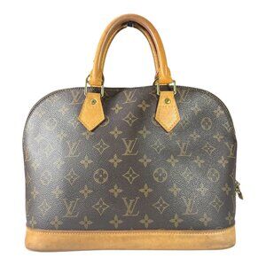 Authentic Louis Vuitton Alma Shoulder Bag PM Brown Canvas Monogram with Dust Bag